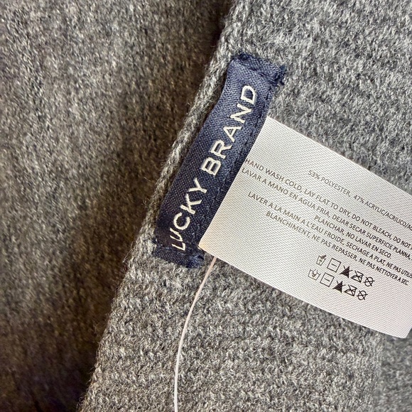 Lucky Brand Charcoal Fringe Scarf - Picture 7 of 9